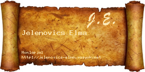 Jelenovics Elma névjegykártya